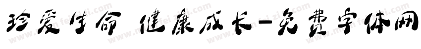 珍爱生命 健康成长字体转换